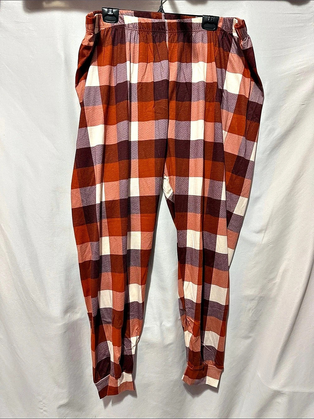 PJ Place Checkered Cotton Jogger Pants Size XXL Like New